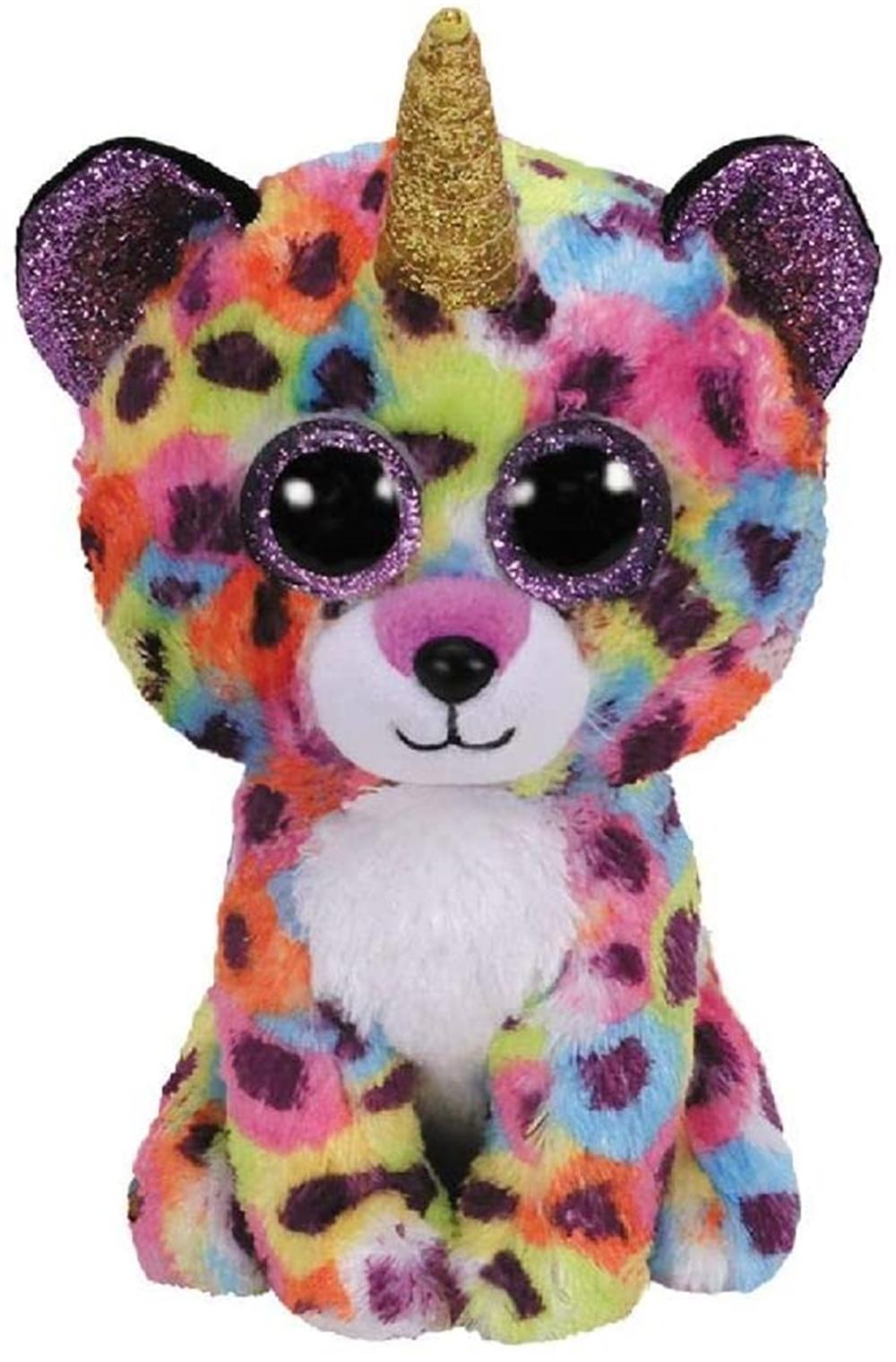 TY Giselle Leopard W/Horn-Beanie BOOS, Multicolored