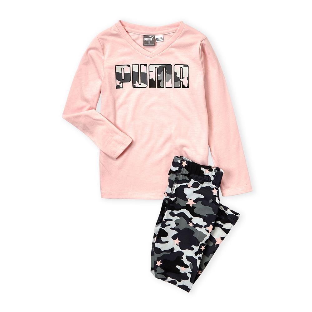 PUMA Girls 12-24 Months Long Sleeve Camo Legging Set