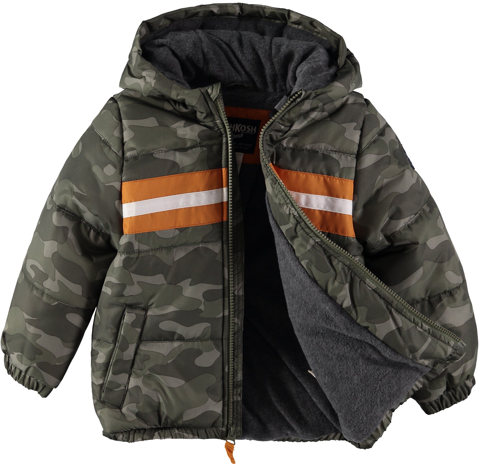 Osh Kosh Boys 4-7 Stripe Puffer Jacket