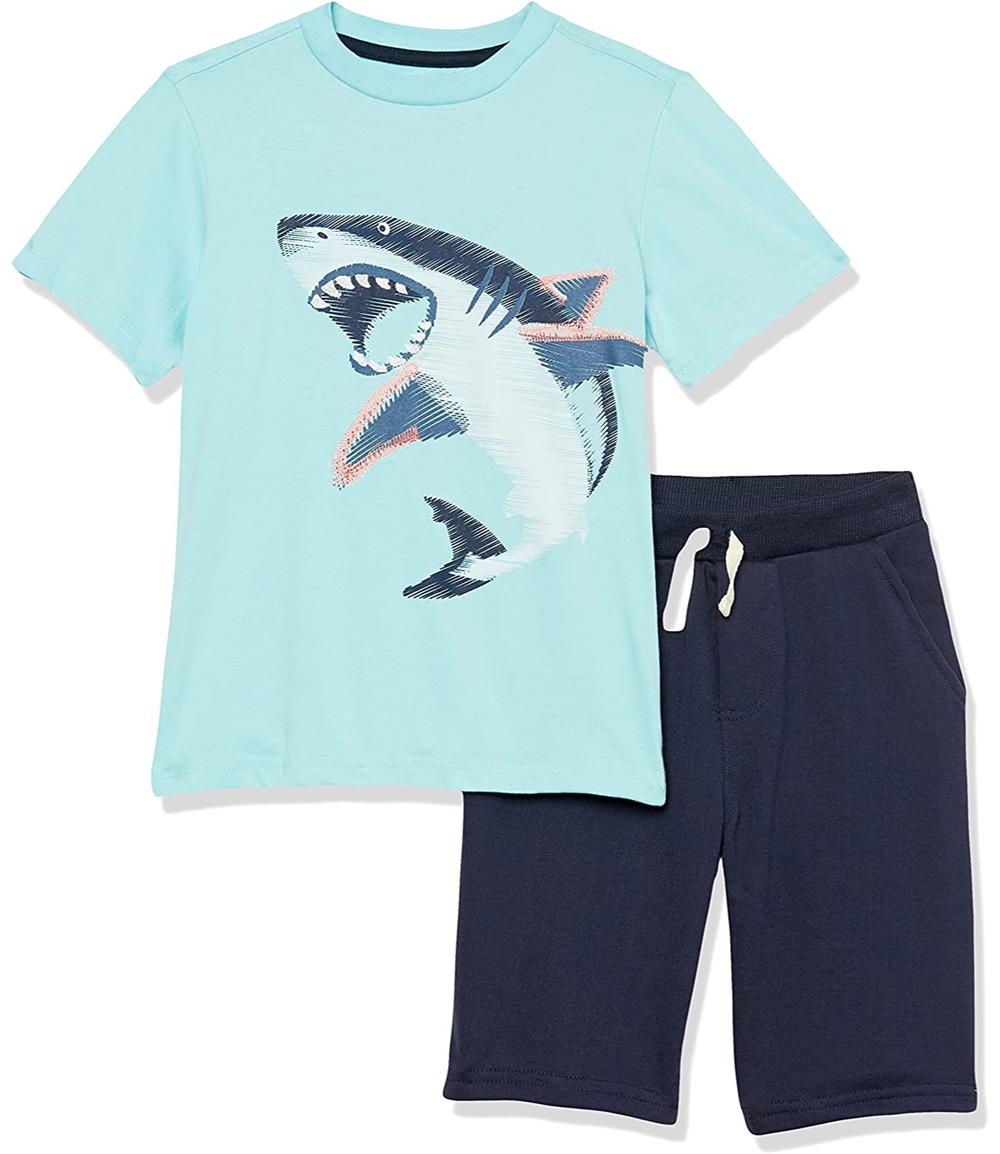 Kids Headquarters Boys 4-7 Shark Short Set