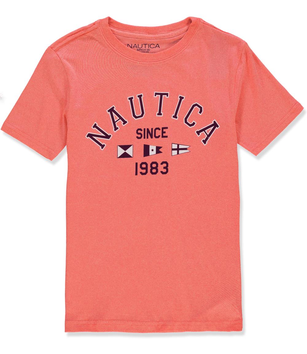 Nautica Boys 8-20 Logo Flag T-Shirt