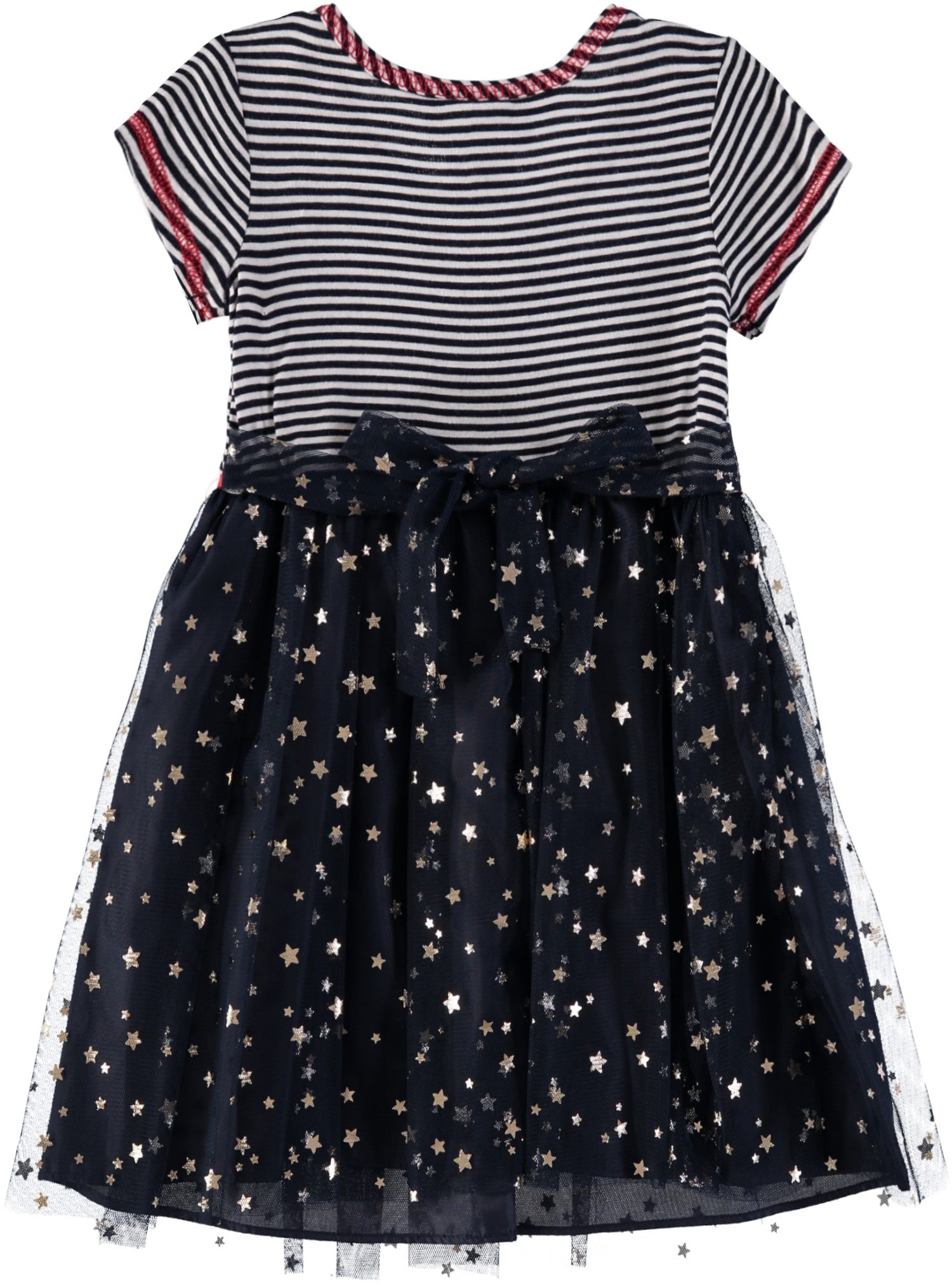 Bonnie Baby Girls 12-24 Months Stripe Foil Star Dress