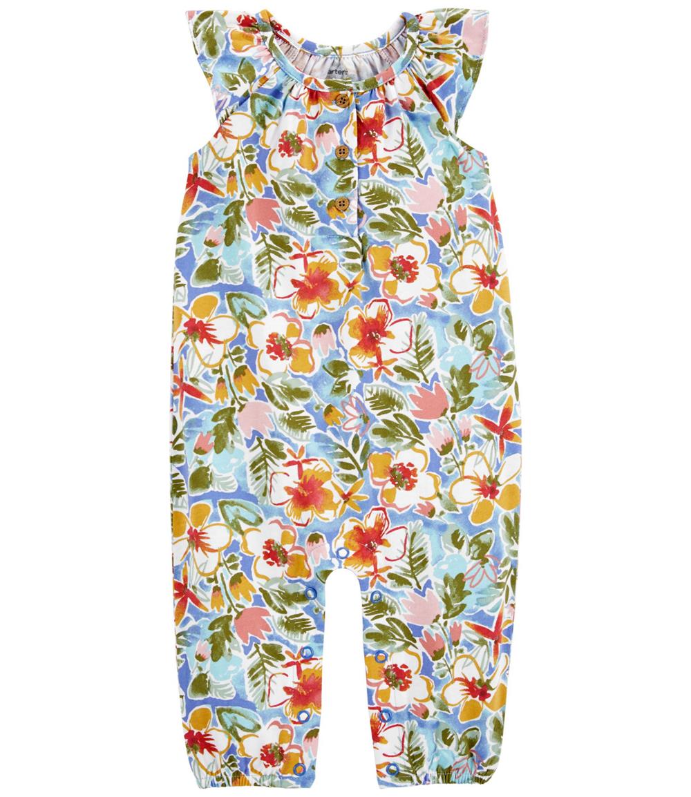 Carters Girls 0-24 Months Floral Jumpsuit