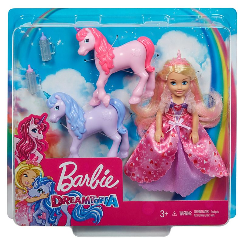 Mattel Barbie Dreamtopia Gift Set, Chelsea Princess Doll with Baby Unicorns