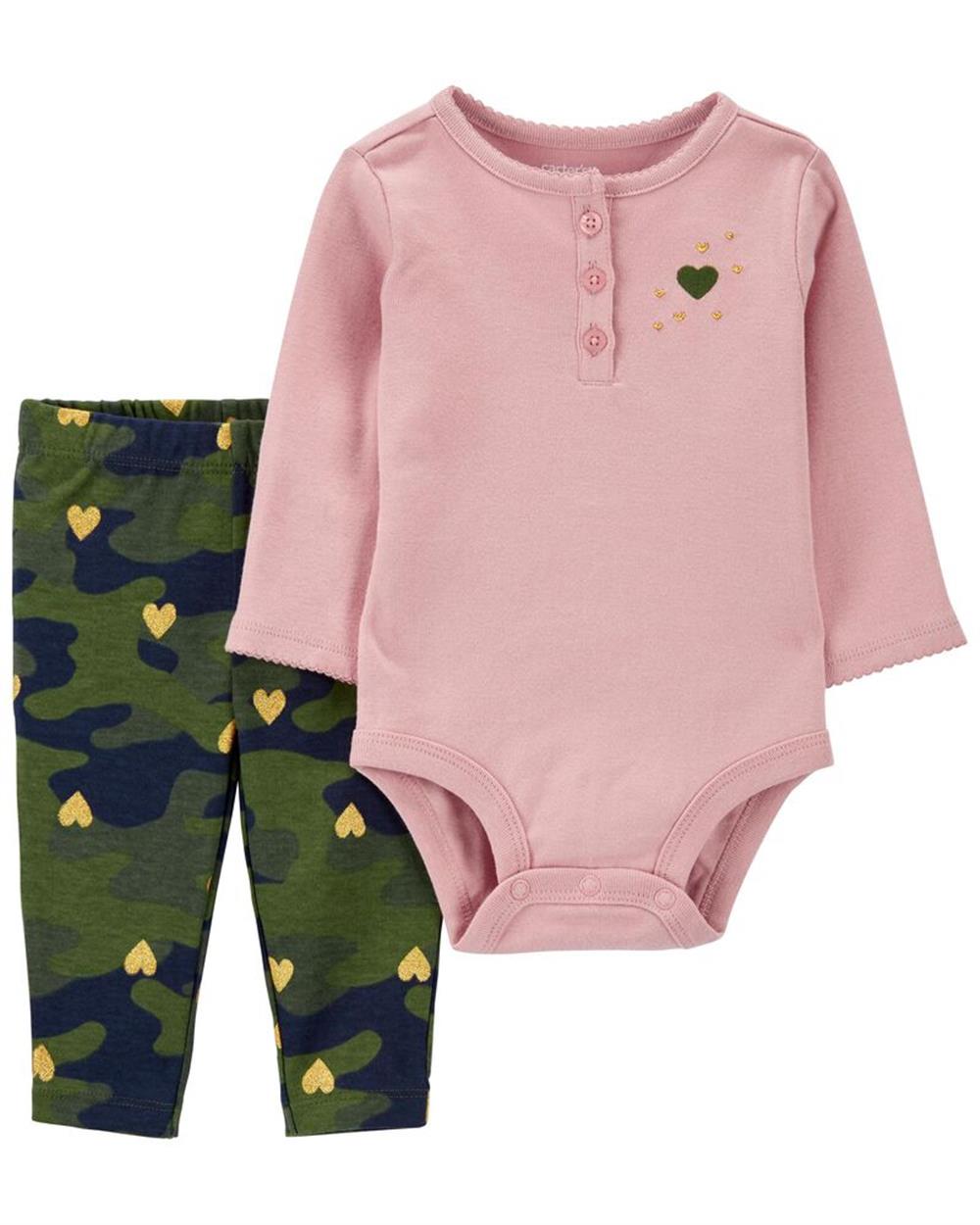 Carters 2-Piece Heart Bodysuit Pant Set