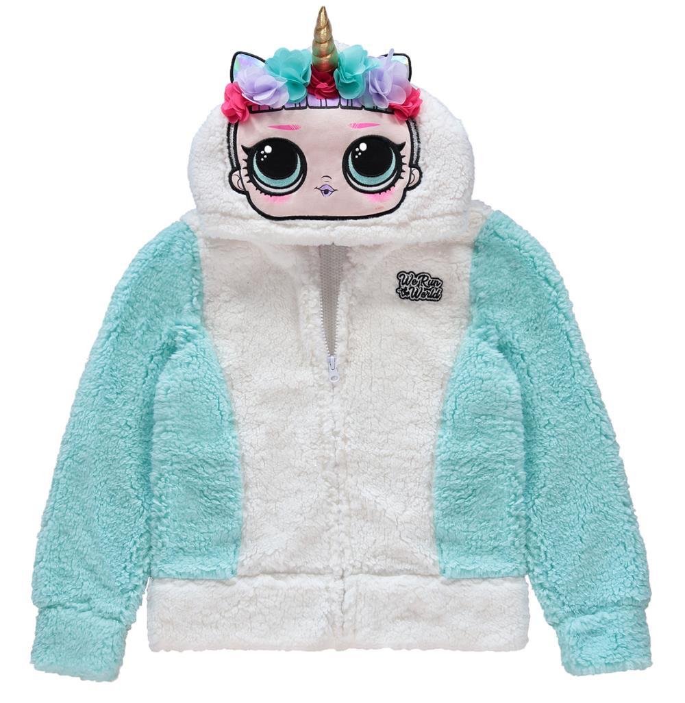 L.O.L. Surprise! Girls 6-16 Unicorn Fuzzy Hoodie