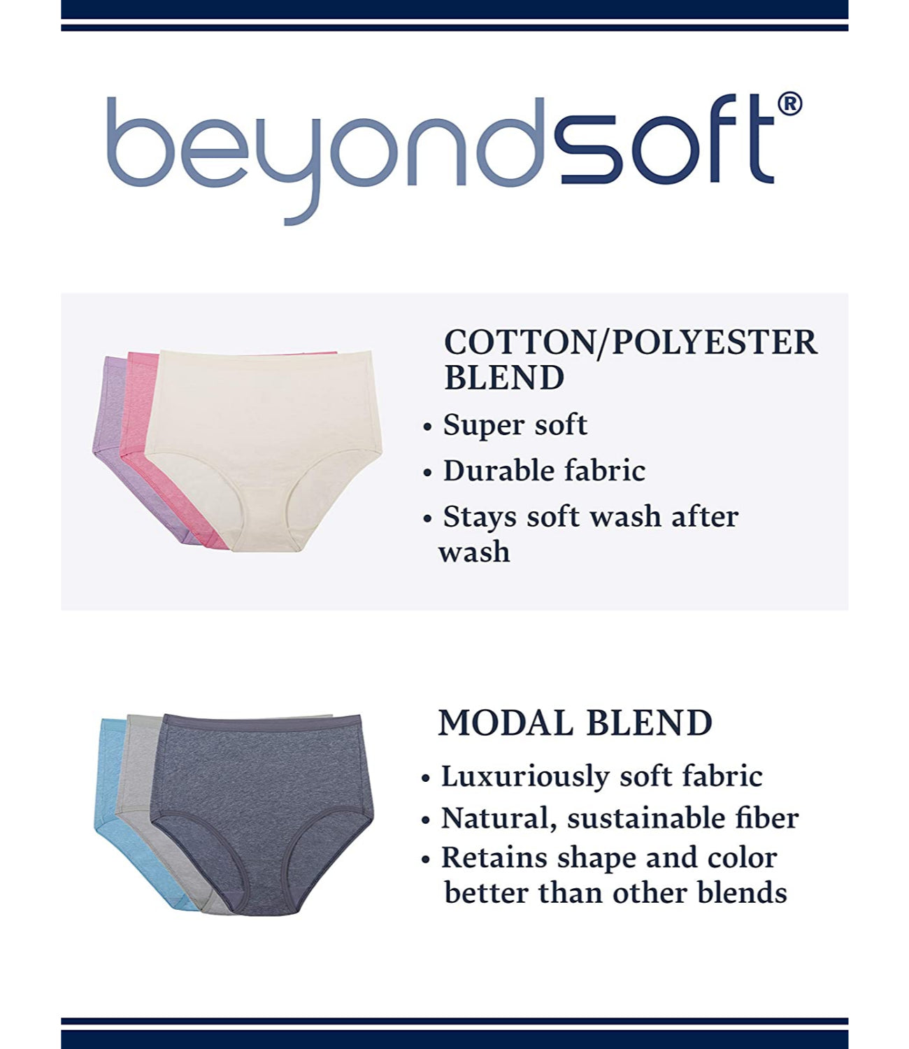 Fruit of the Loom Womens BeyondSoft 6-Pack Bikini