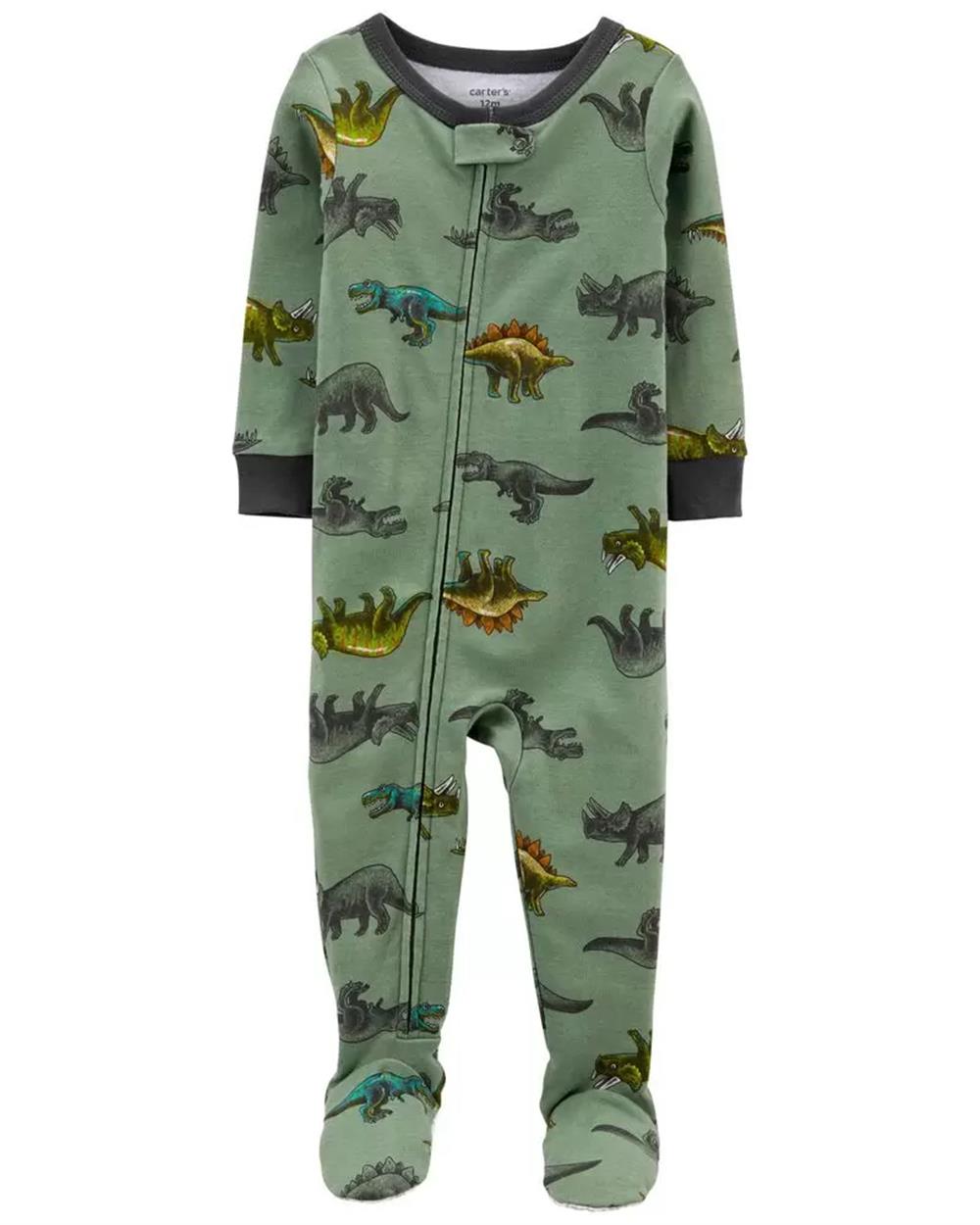 Carters Boys 12-24 Months 1-Piece Dinosaur 100% Snug Fit Cotton Footie PJs