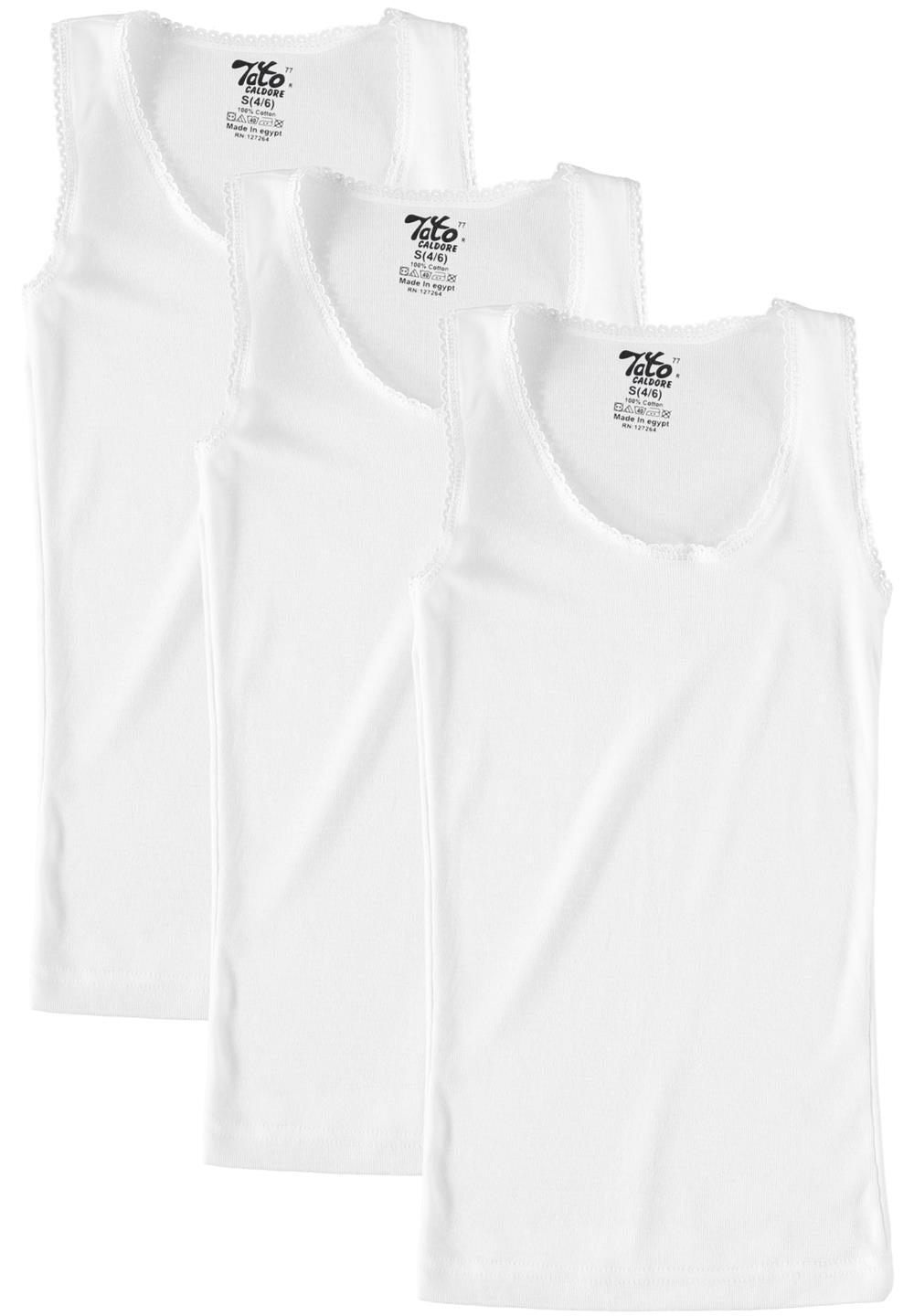 Tato Girls 2T-16 3 Pack Tank Undershirts