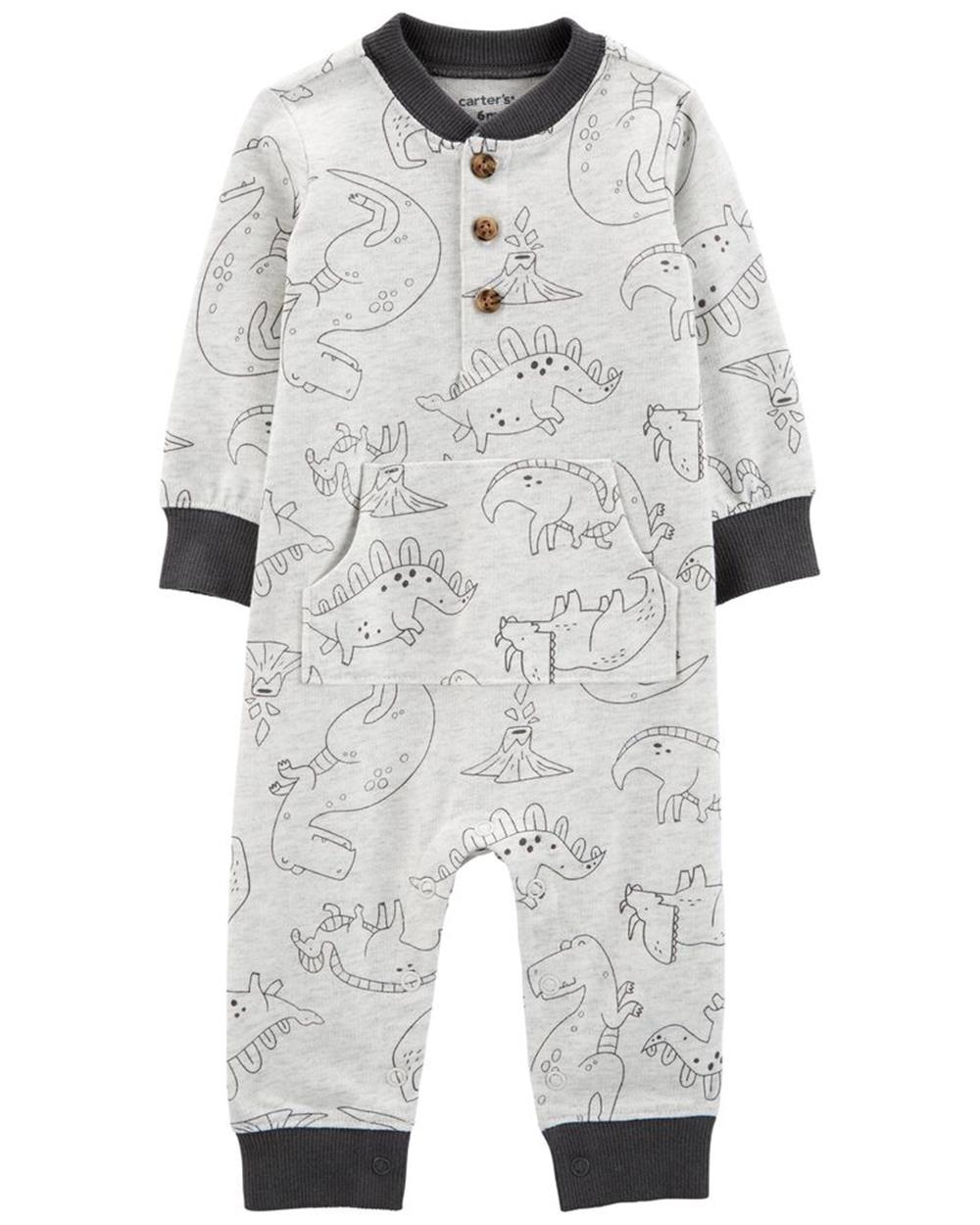 Carters Dinosaur Henley Jumpsuit