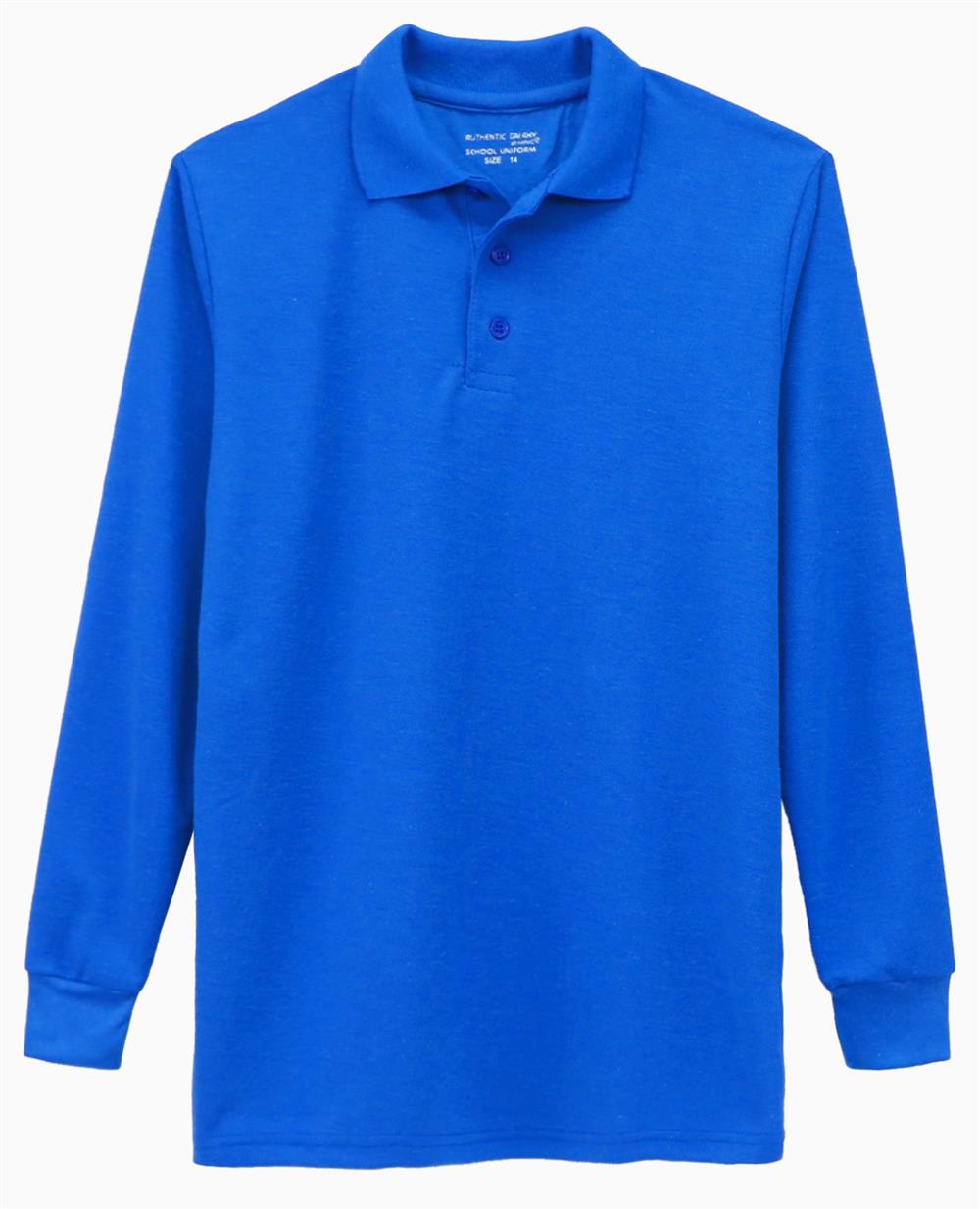 Galaxy Boys 8-20 Long Sleeve Polo School Uniform Shirt