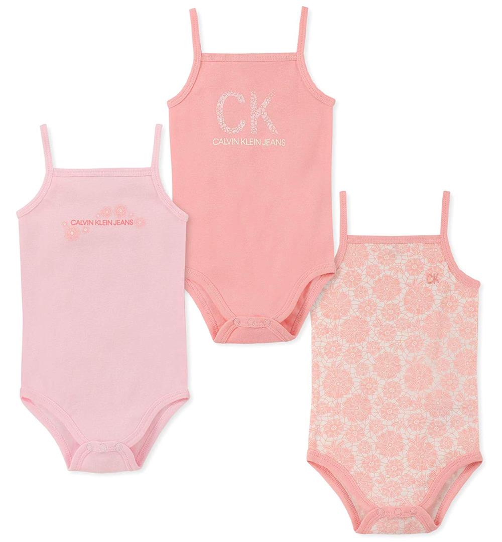 Calvin Klein Kids Girls 0-9 Months 3 Pack Sleeveless Bodysuit