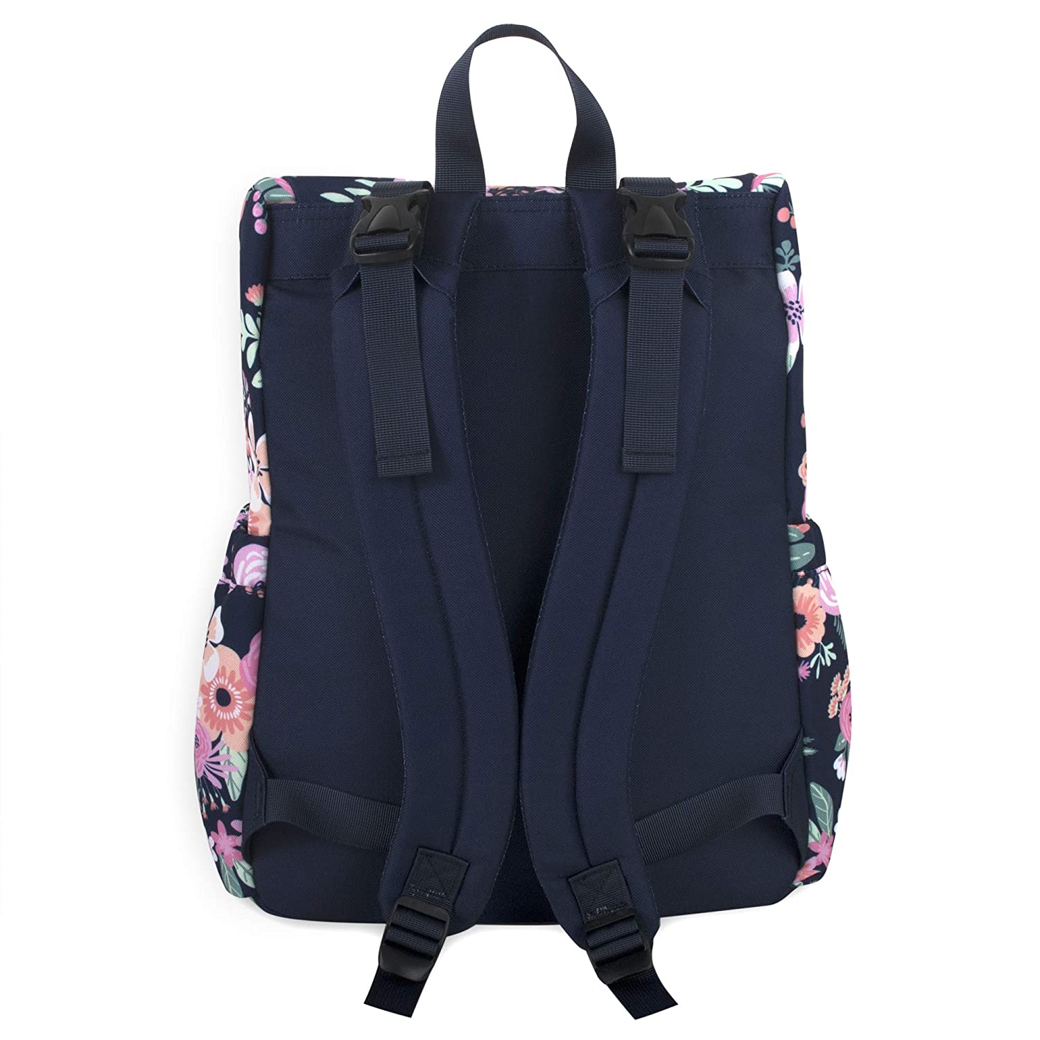 Baby Essentials Floral Diaper Backpack, Navy