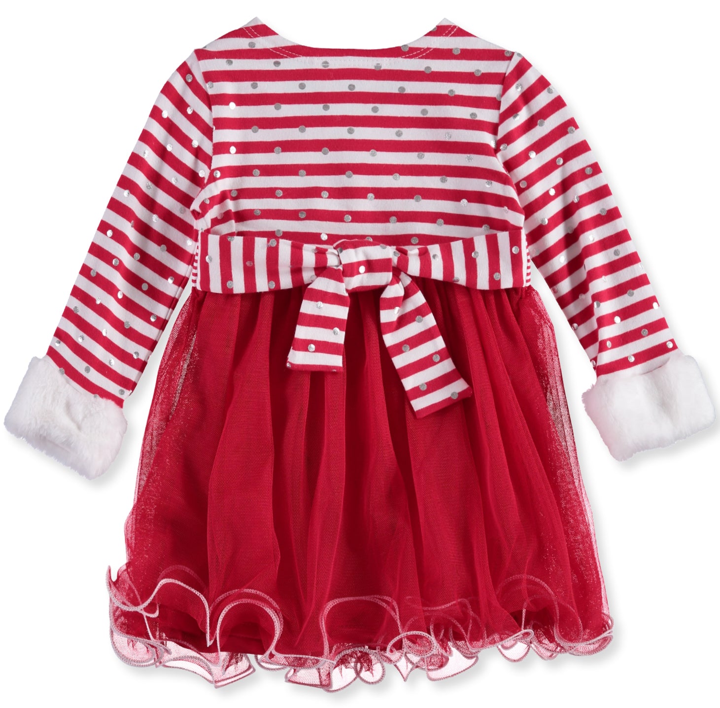 Bonnie Jean Girls 12-24 Months Santa Mesh Dress