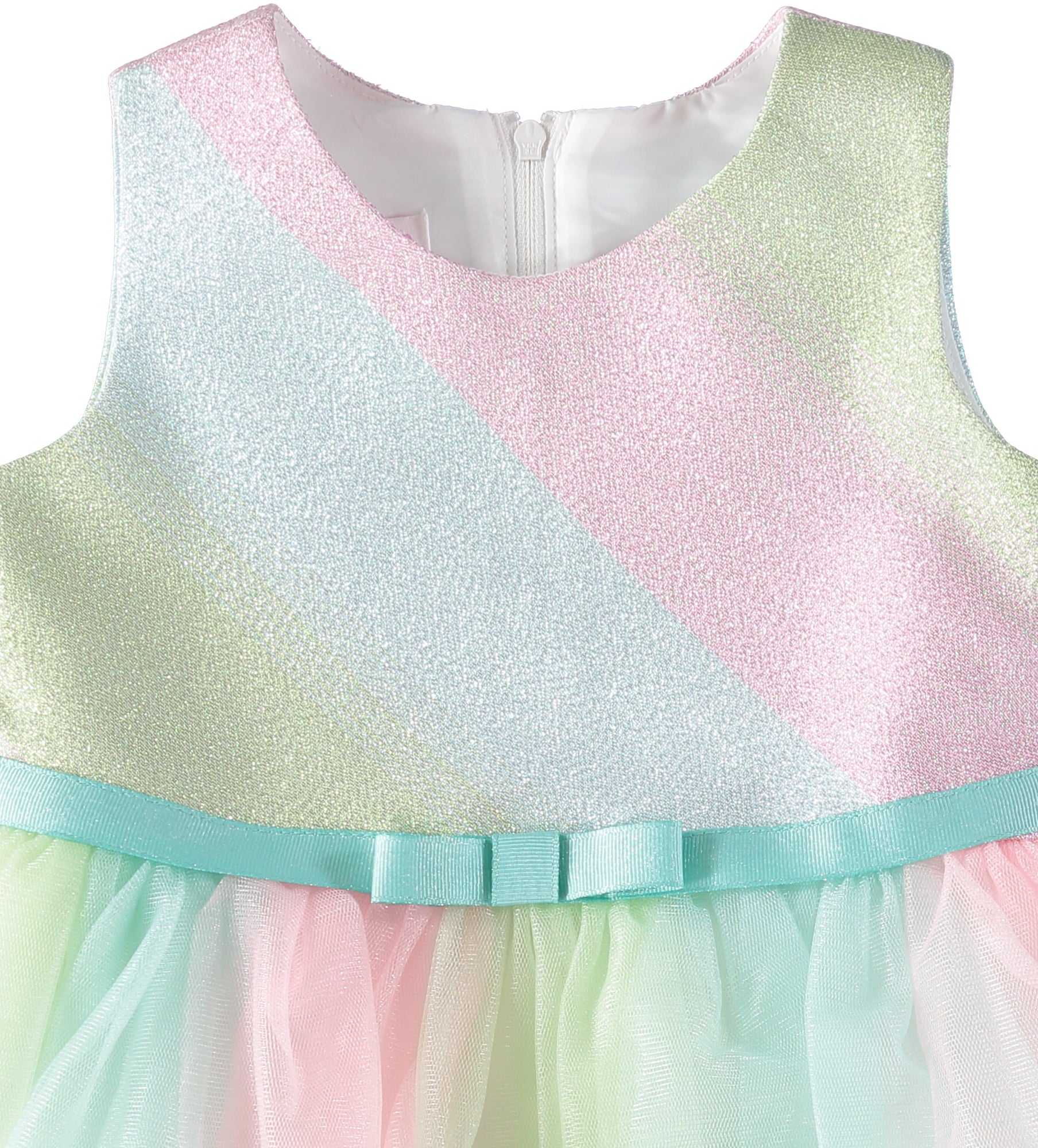 Bonnie Jean Girls 0-9 Months Rainbow Glitter Tulle Dress