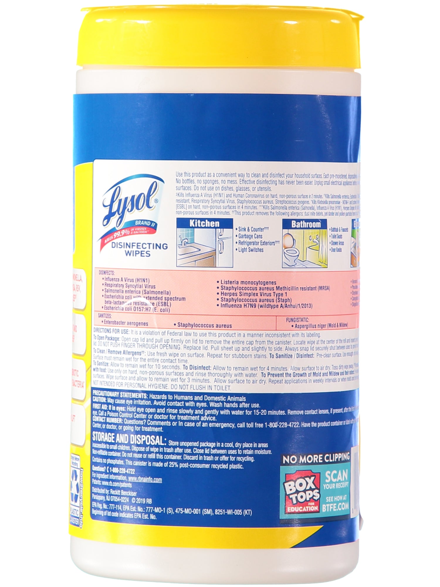 Lysol Disinfecting Wipes 80 Count Lemon Lime Blossom Scent - 2 Pack