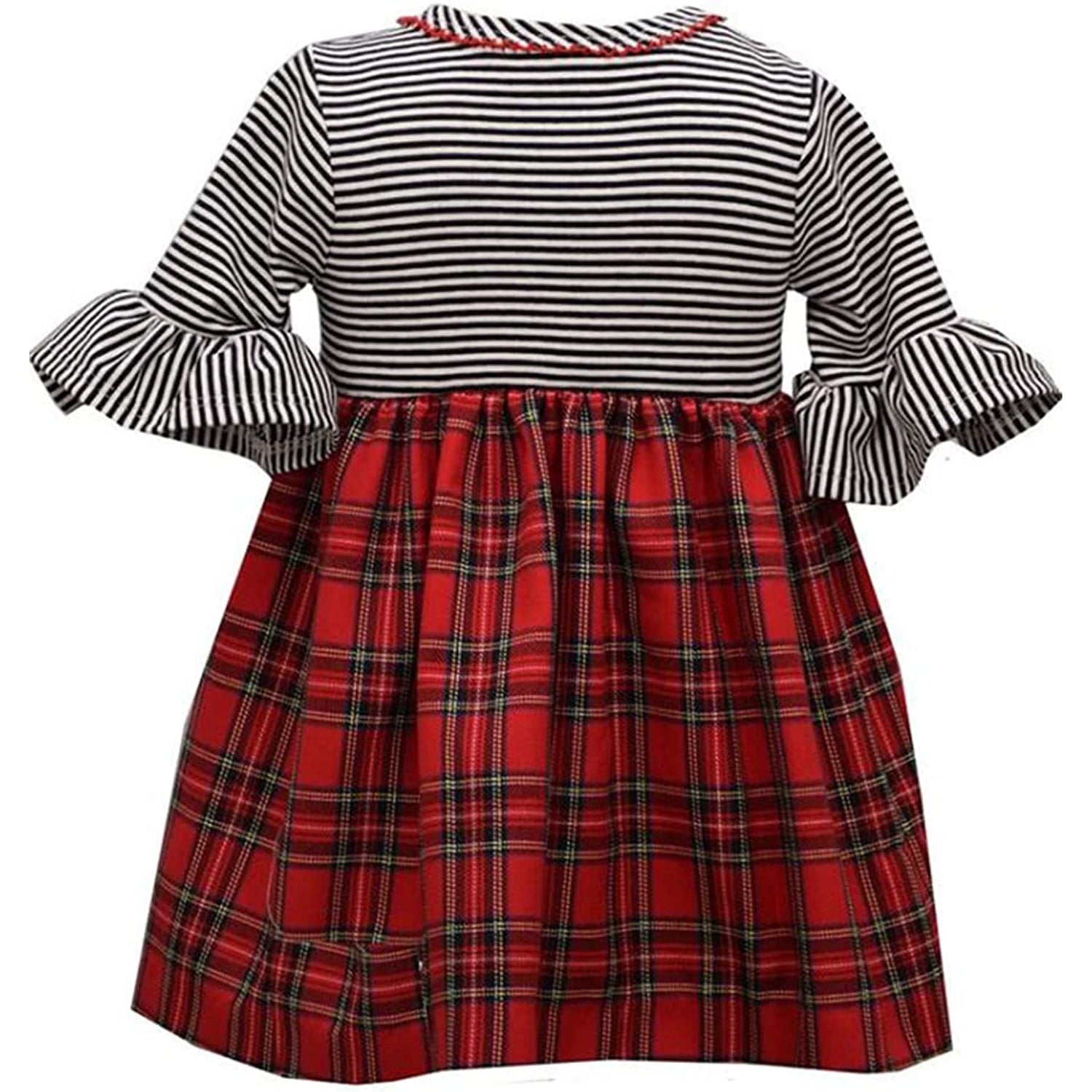 Bonnie Jean Girls 2T-4T Knit Plaid Pocket Striped Dress