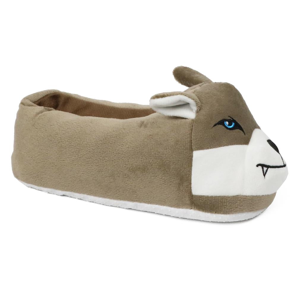 Zac & Evan Boys 4-7 Plush Animal Slipper