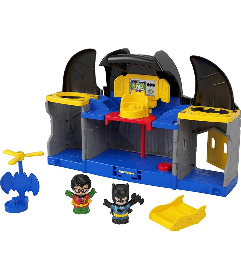 Fisher-Price Little People DC Super Friends Batcave, Batman playset with figures