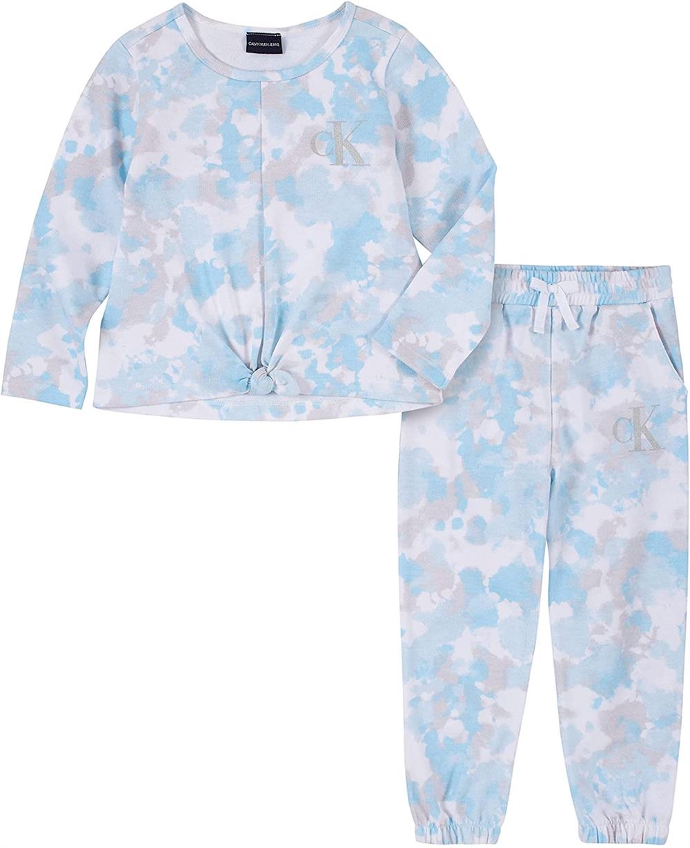 Calvin Klein Girls 4-6X Tie Dye Jogger Set