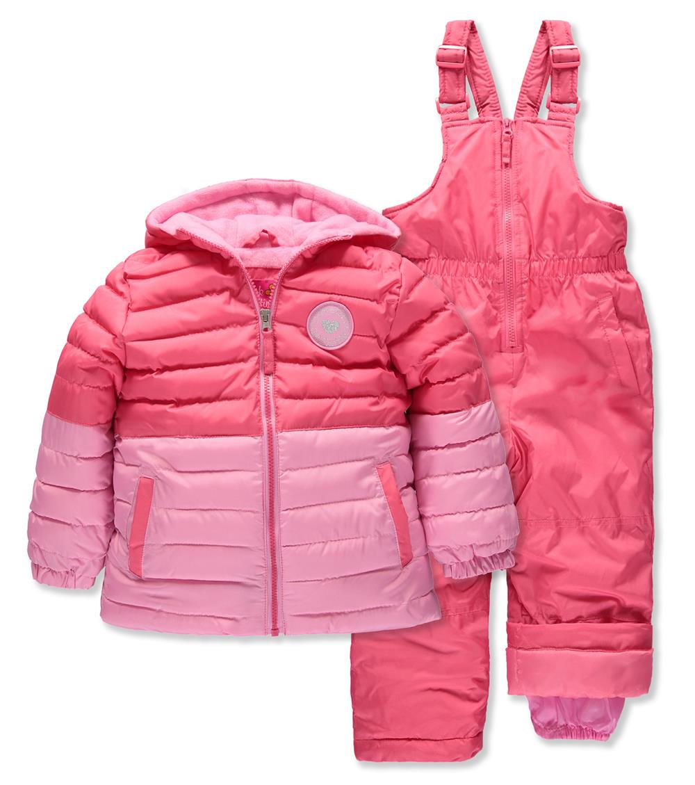 Pink Platinum Girls 2 Tone Snowsuit