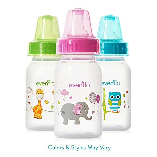 Evenflo Classic Print Bottles, 3 Pack - 4 oz