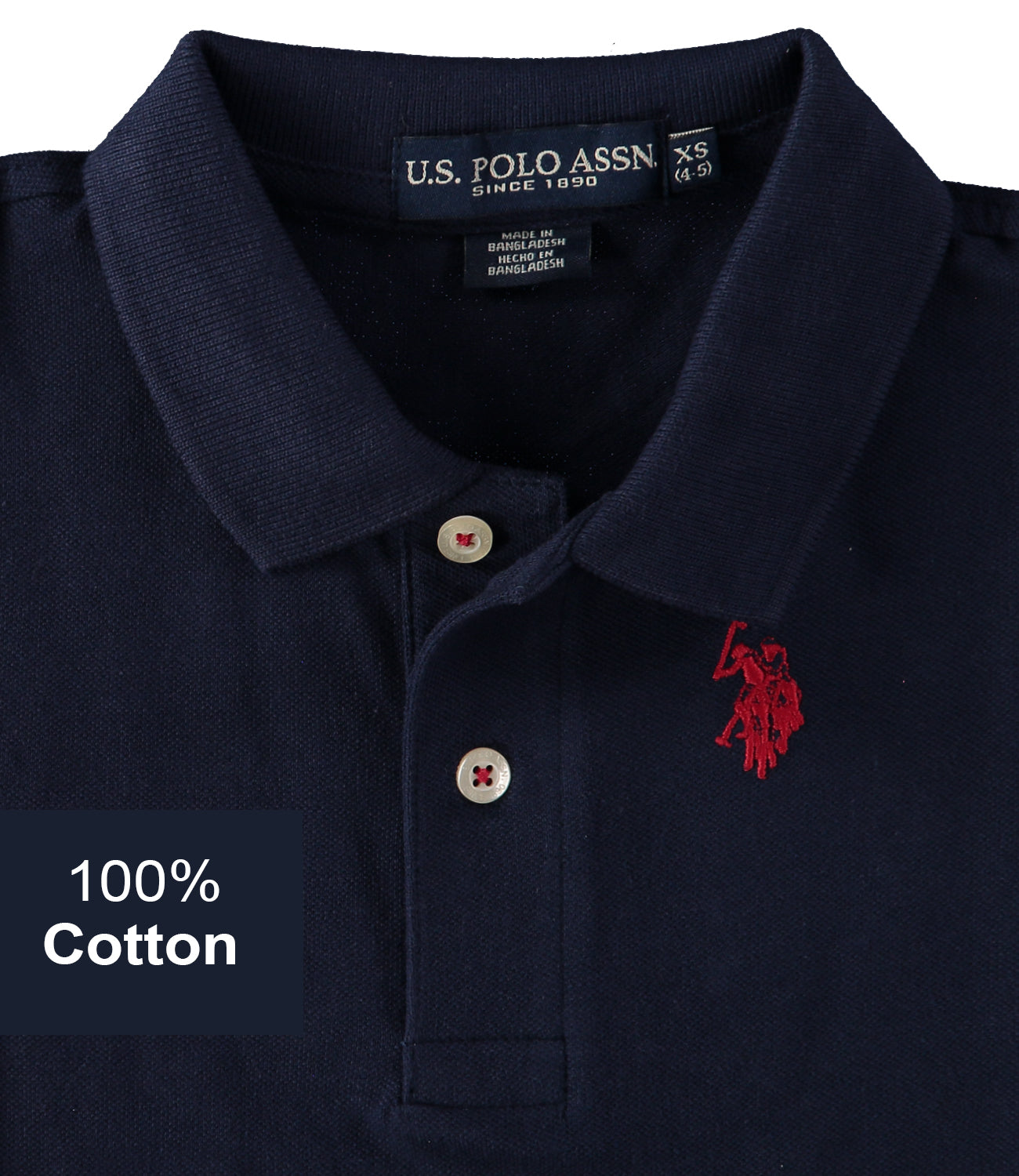 U.S. Polo Assn. Boys 4-20 Short-Sleeve Classic Polo Shirt with Small Pony Applique