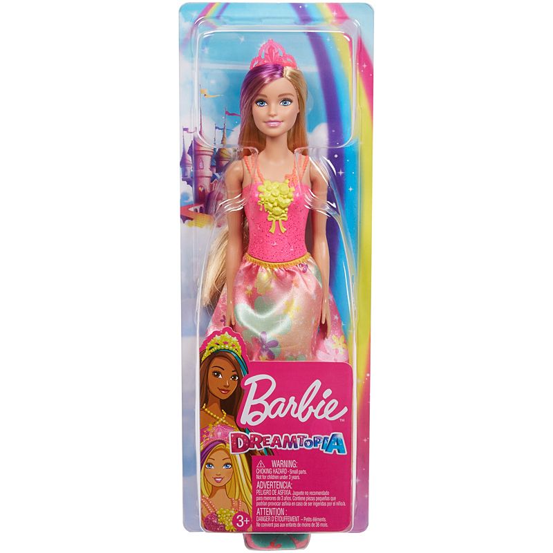 Mattel Barbie Dreamtopia Princess Doll, 12-inch, Blonde with Purple Hairstreak