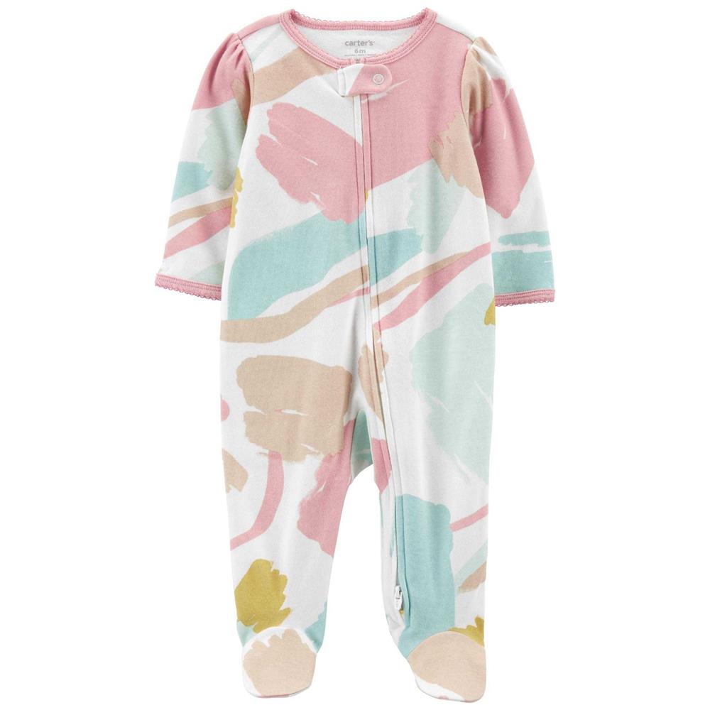 Carters Girls 0-9 Months Pastel 2-Way Zip Sleep & Play