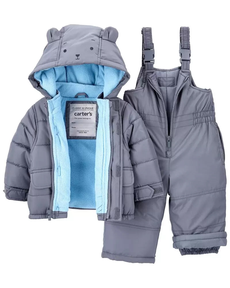 Carters Boys 2T-4T Bear Snowsuit