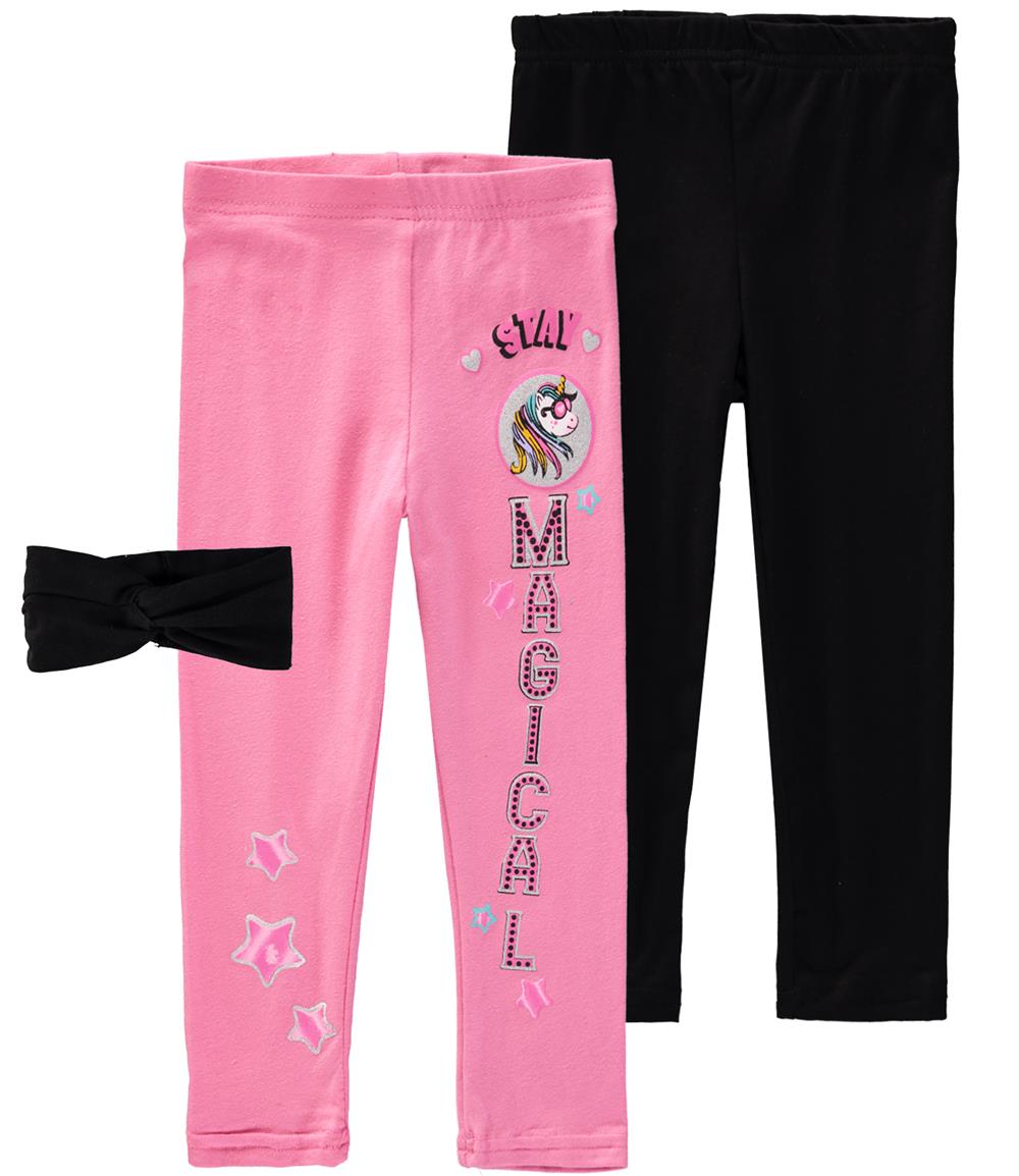 Pink Velvet Girls 4-6X 2-Pack Print Legging with Matching Headband