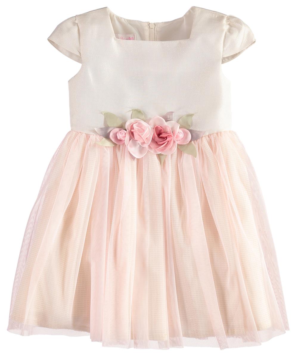 Bonnie Jean Girls 12-24 Months Floral Mesh Ballerina Dress