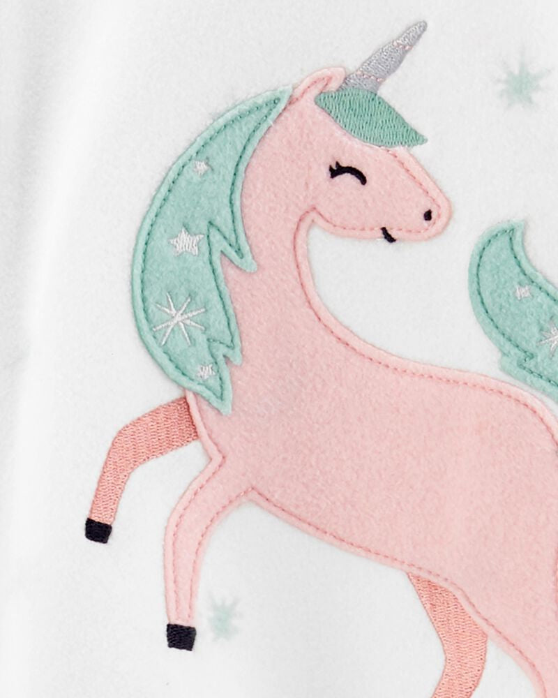 Carters Girls 2T-4T Unicorn Microfleece Blanket Sleeper