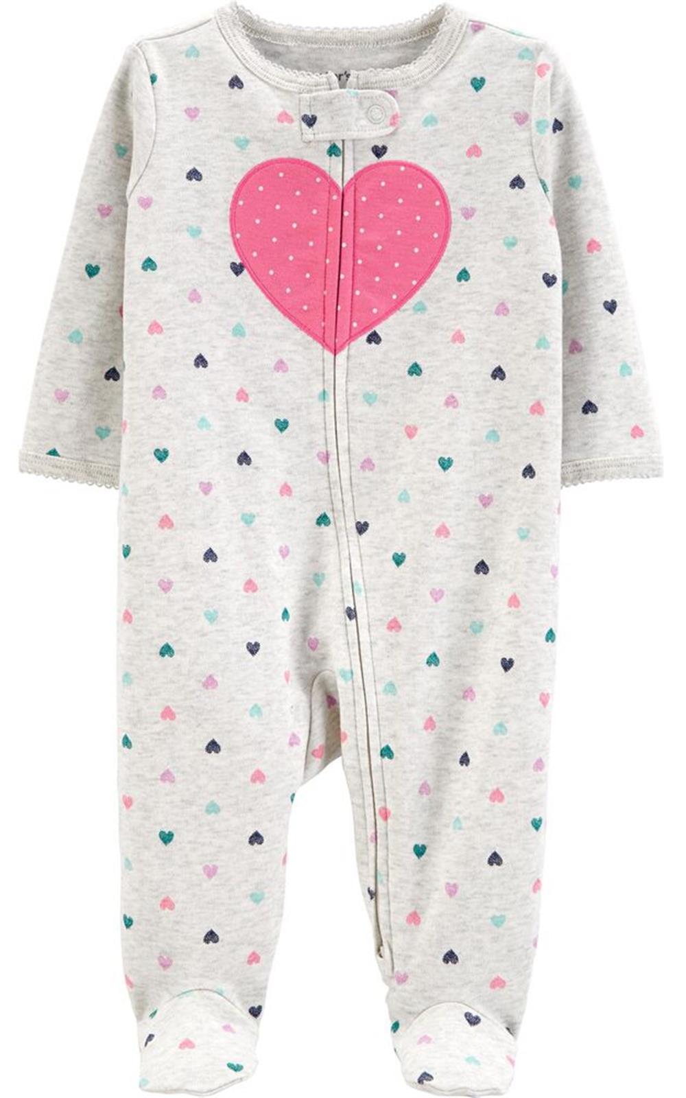 Carters Girls 0-9 Months Dot Heart Sleep and Play