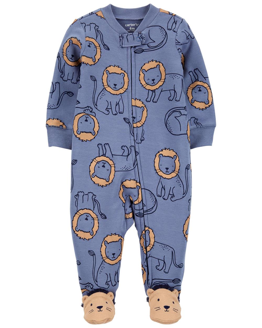 Carters Boys 0-9 Months Lion 2-Way Zip Cotton Sleep & Play