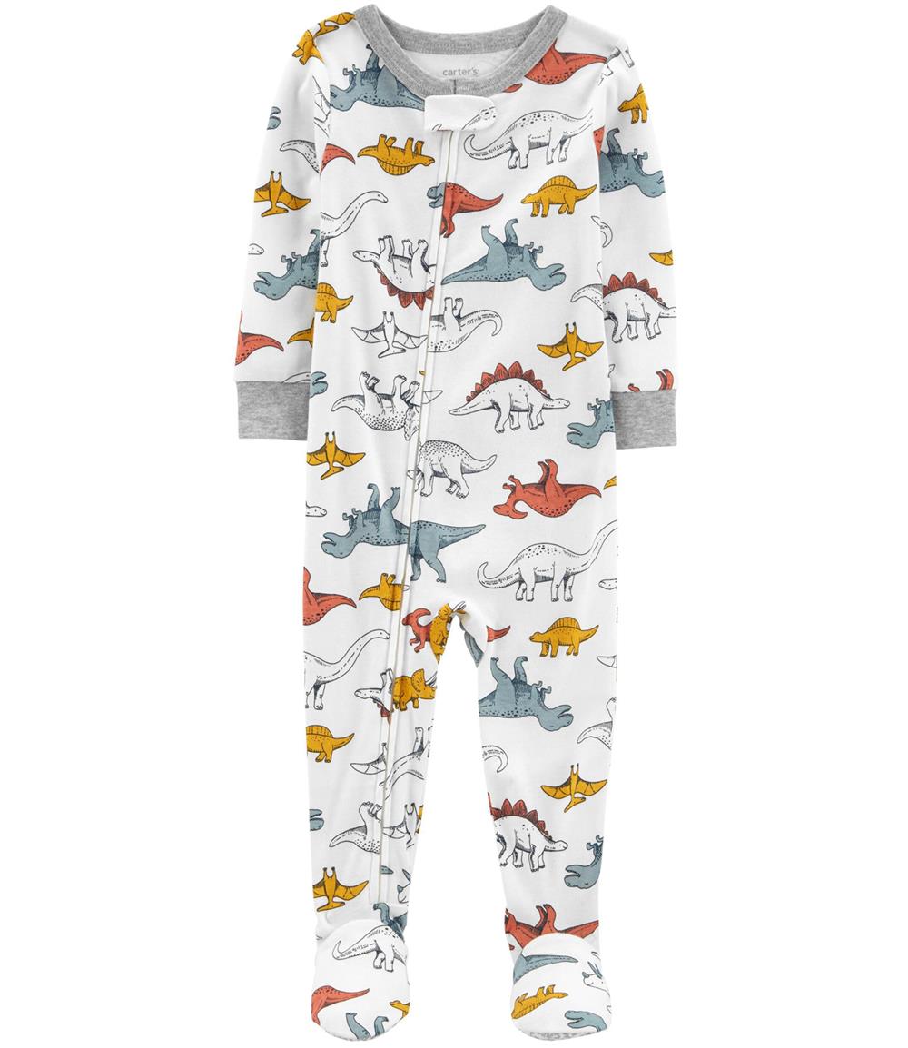 Carters 12-24 Months 1-Piece Dinosaur 100% Snug Fit Cotton Footie PJs