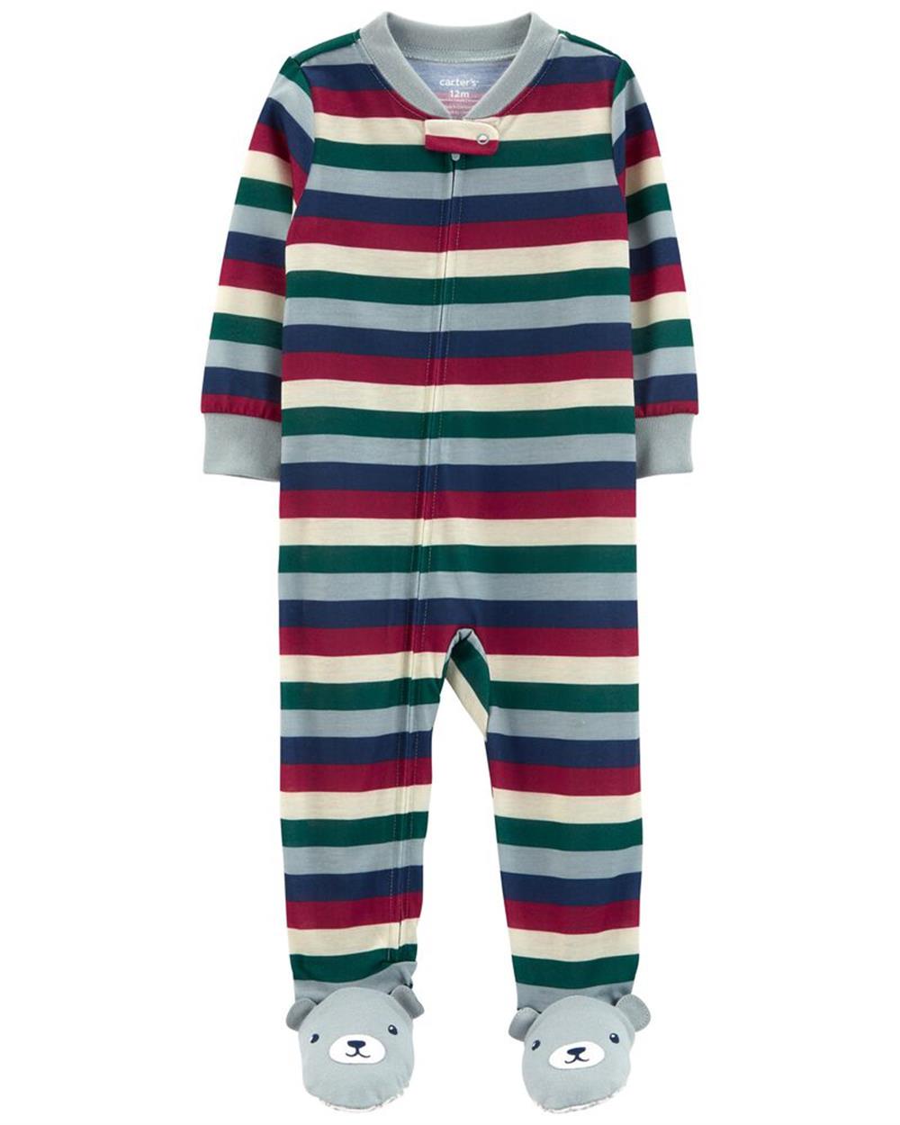 Carters 1-Piece Striped Loose Fit Footie PJs