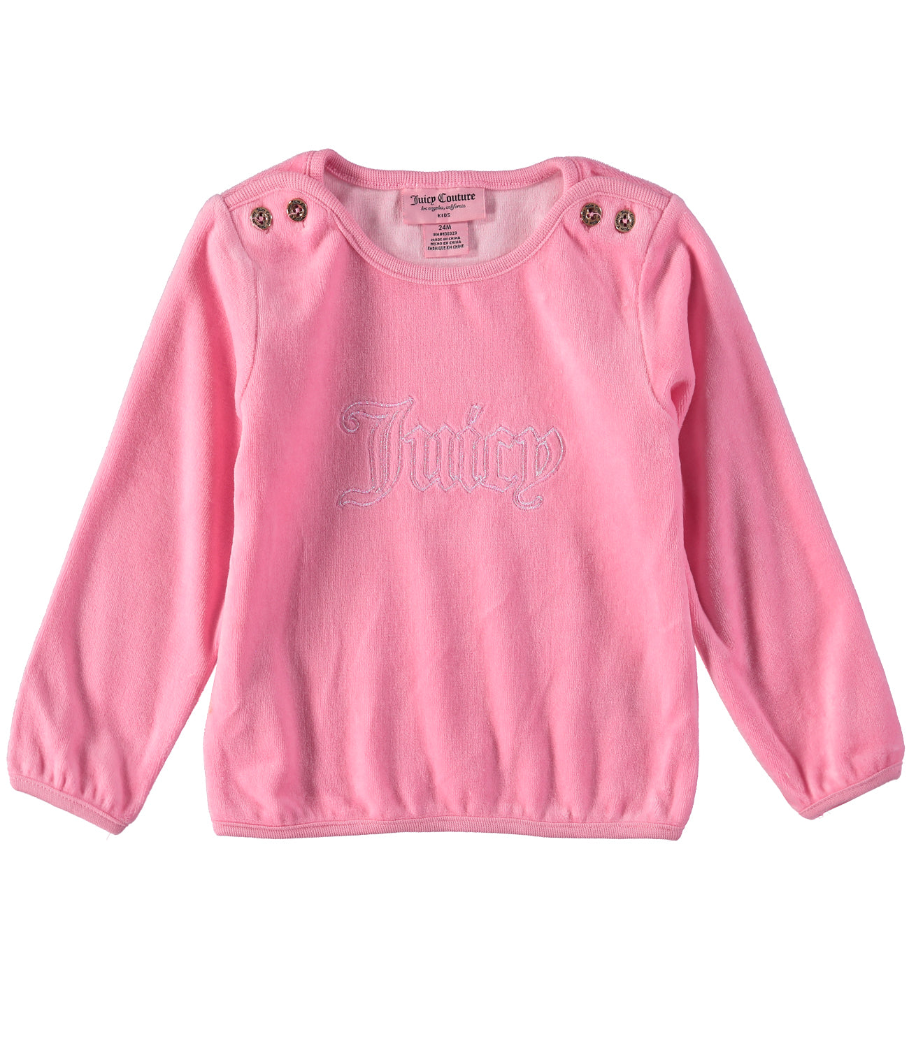 Juicy Couture Girls 12-24 Months Juicy Velour Pant Set