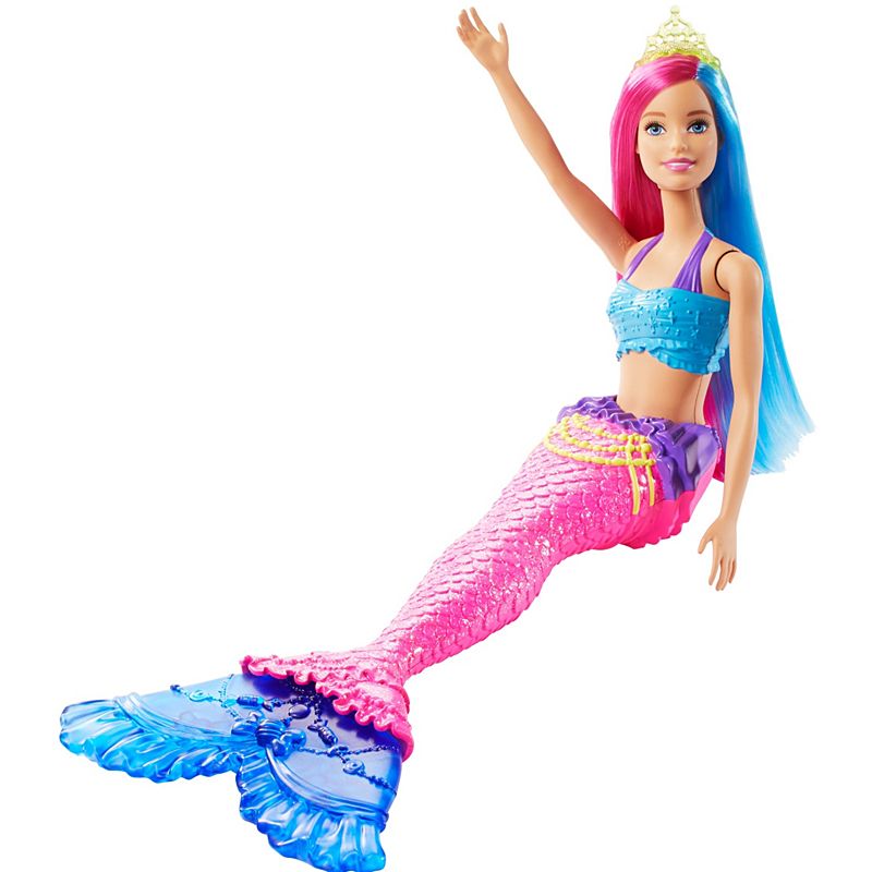 Mattel Barbie Dreamtopia Mermaid Doll, 12-inch, Pink and Blue Hair