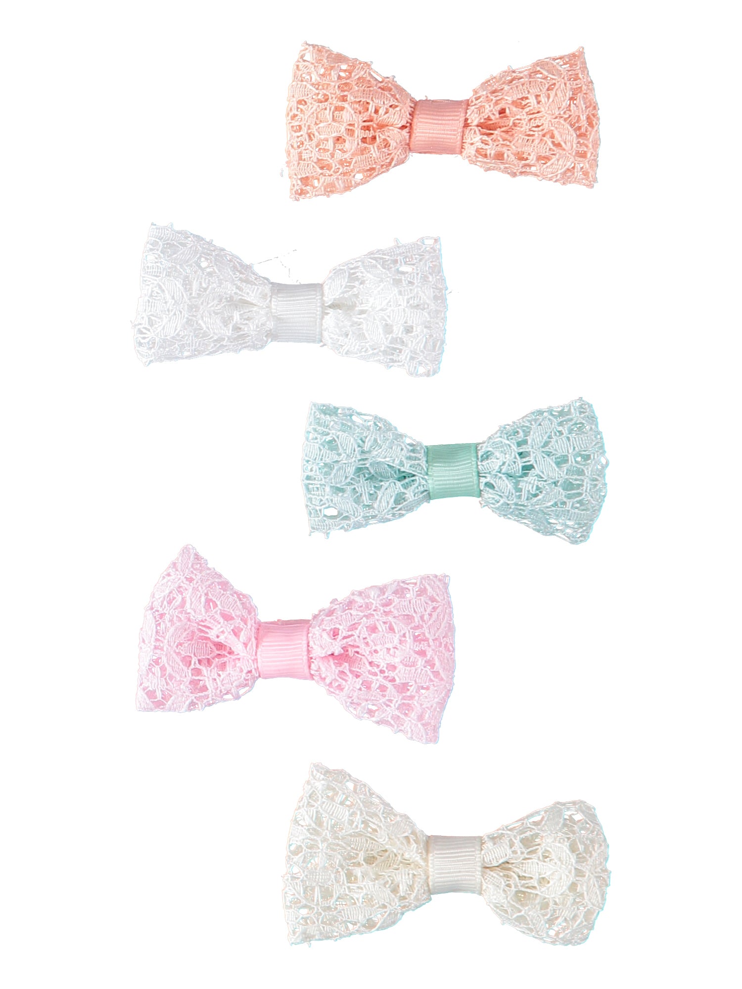 So Dorable 5 Piece Lace Bow Clip Barrette