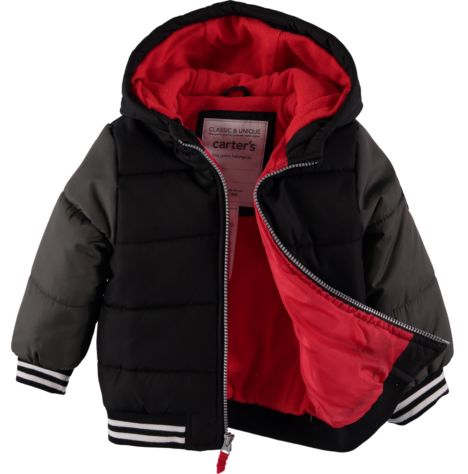 Carters Boys 2T-4T Colorblock Baseball Puffer Jacket