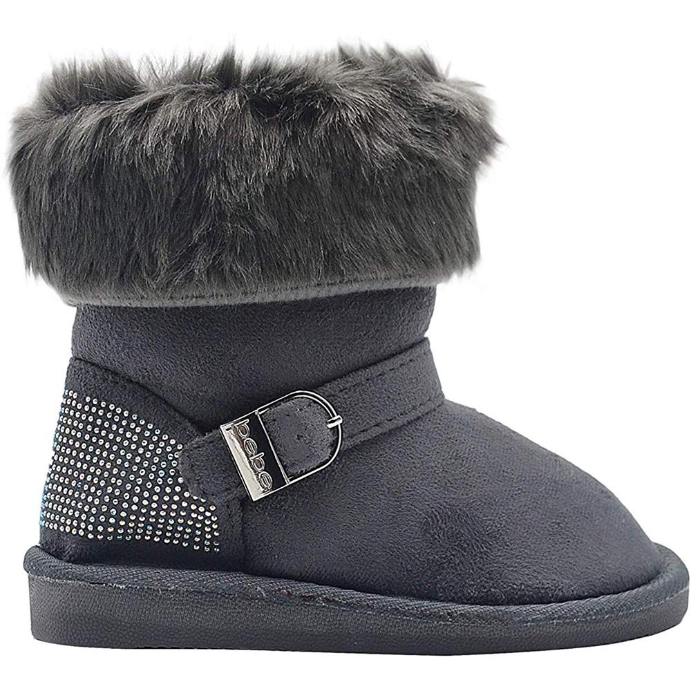 Bebe Girls Fur Cuff Rhinestone Boots