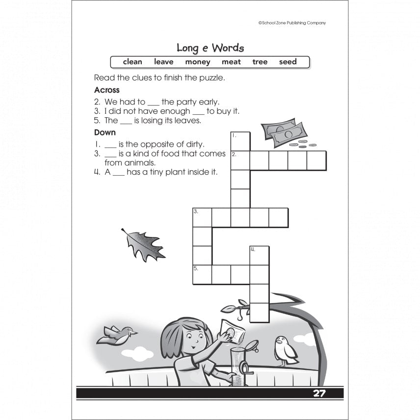 School Zone My First Crosswords Grades 1-2 Workbook