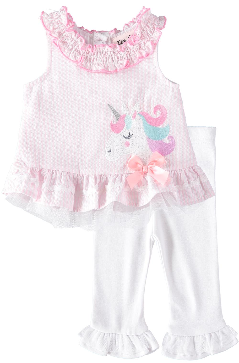 Little Lass Girls 12-24 Months Unicorn Legging Set