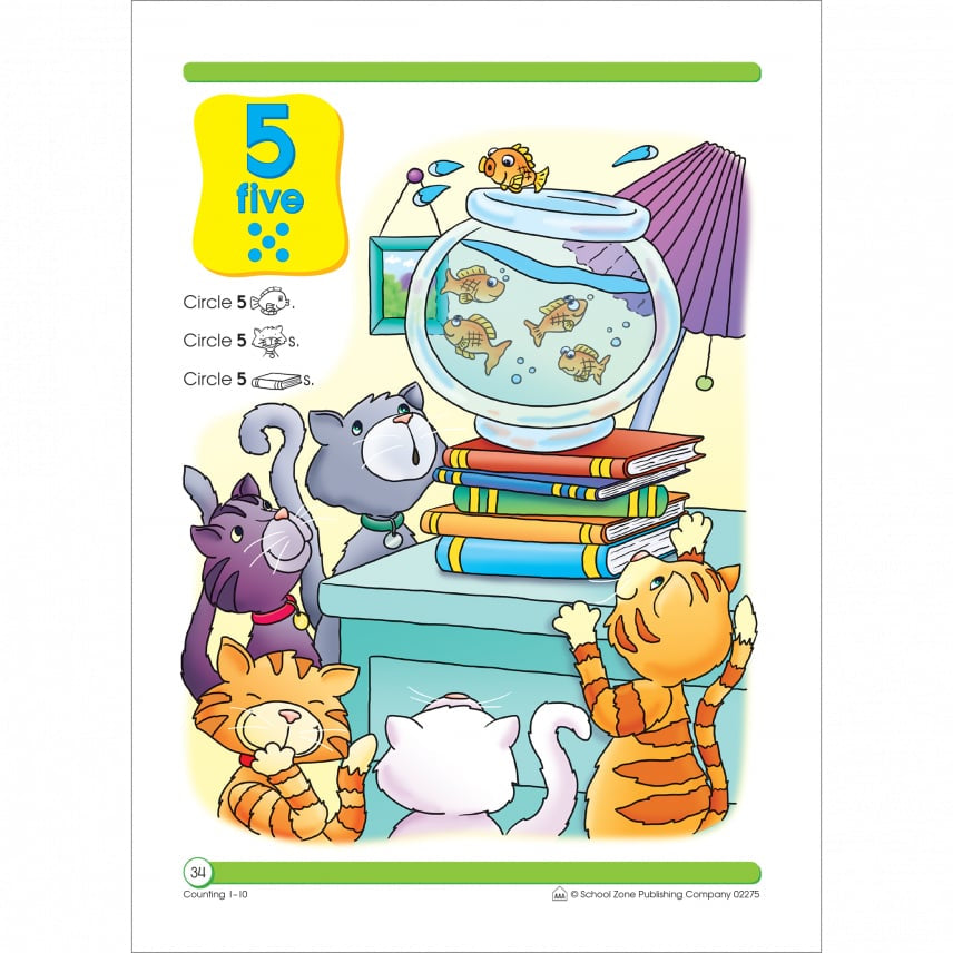 School Zone Counting 1-10 Preschool Workbook