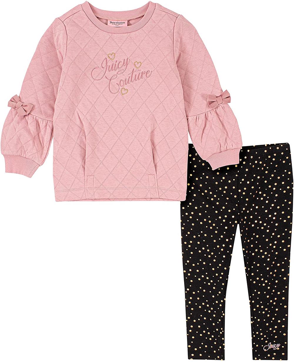 Juicy Couture Girls 7-16 Quilt Top Legging Set