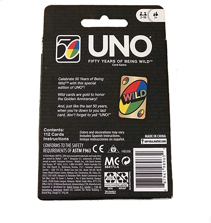 Mattel UNO 50th Anniversary Edition