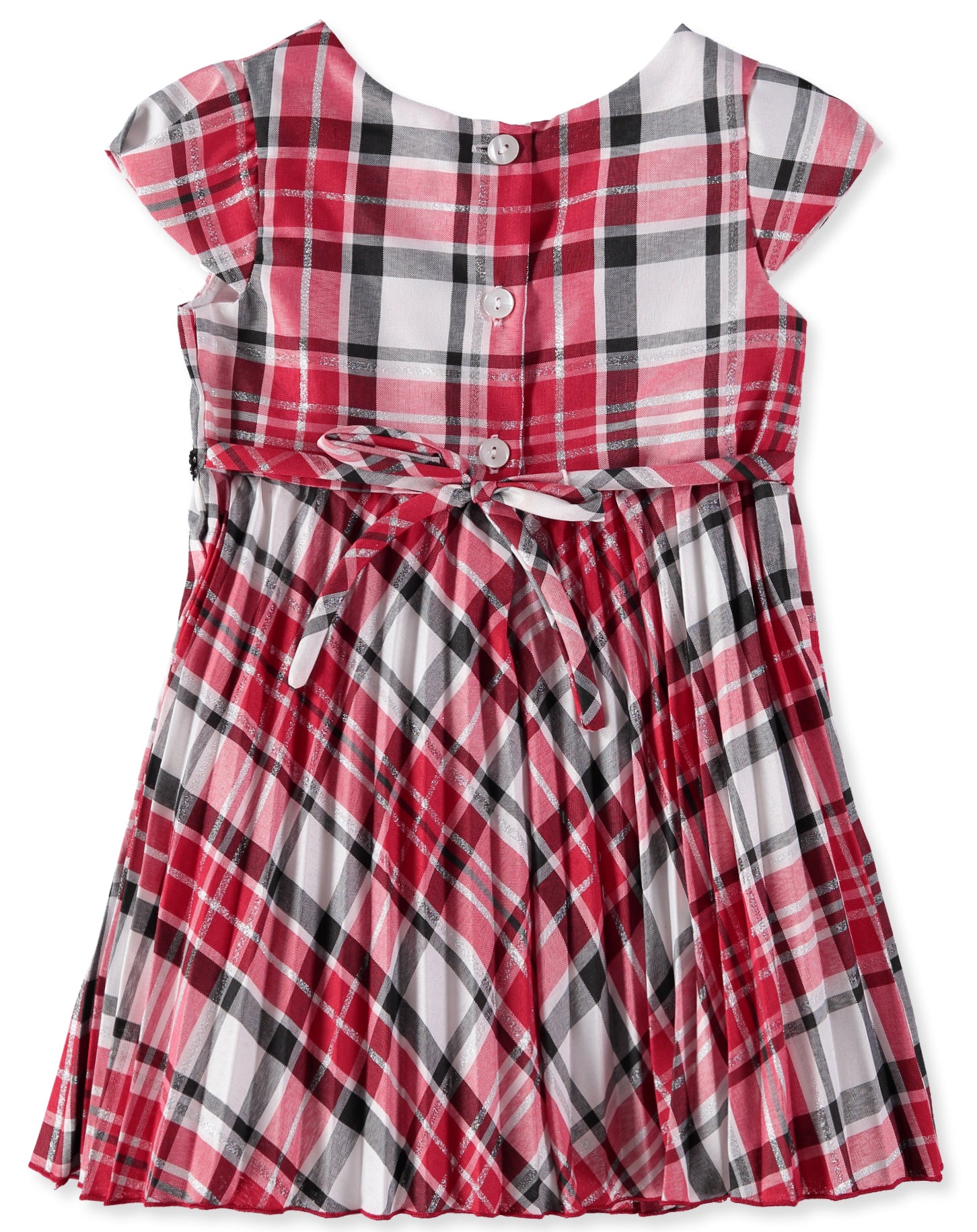 Youngland Girls 12-14 Months Shrug Plaid Pleated Dress