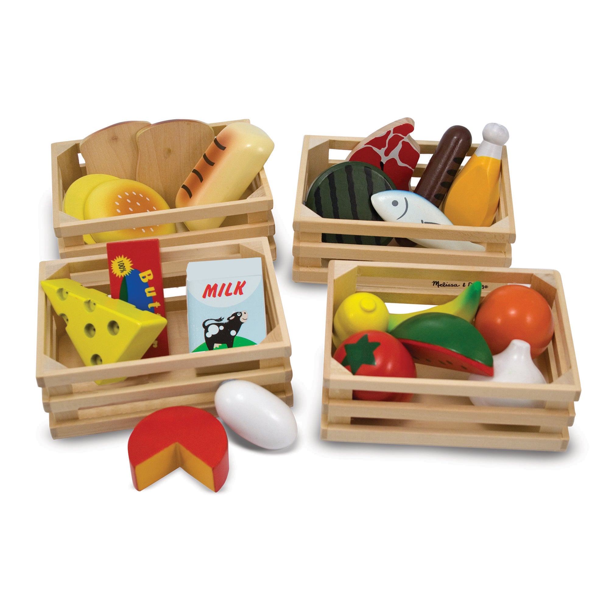 Melissa and Doug Food Groups - Wooden Play Food