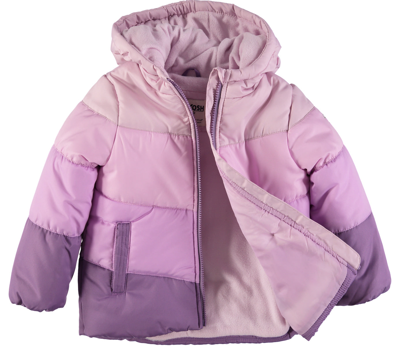 Osh Kosh Girls 2T-4T Chevron Puffer Jacket